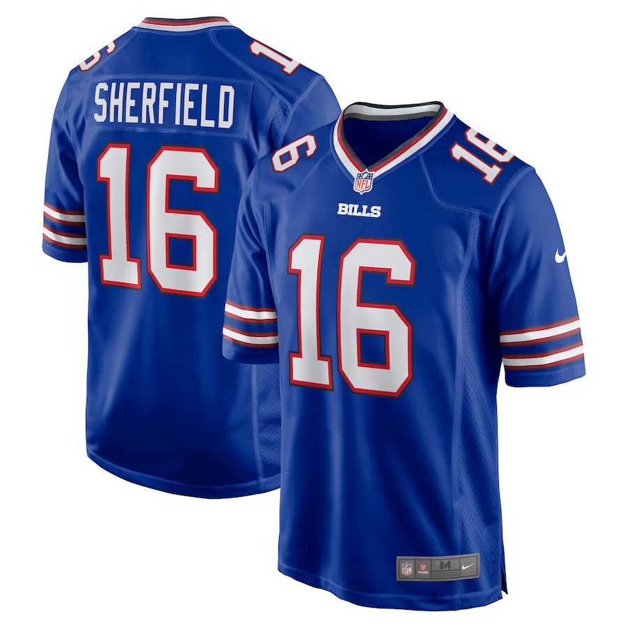 Men Buffalo Bills 16 Trent Sherfield Nike Royal Game Player NFL Jersey